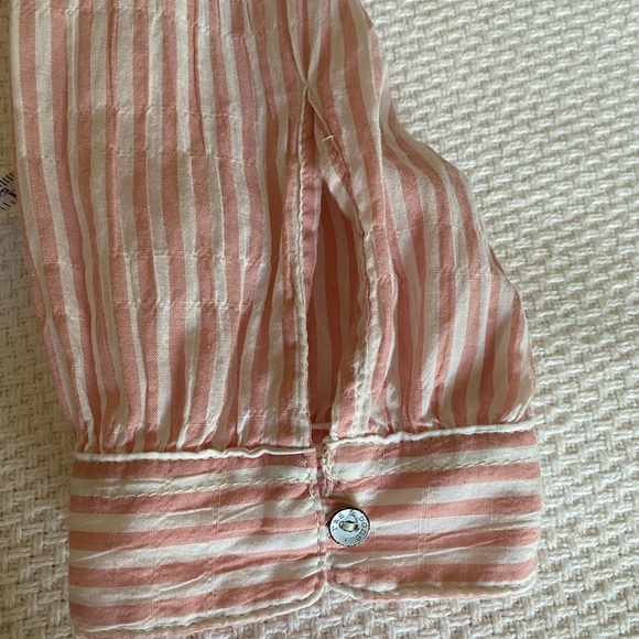 Rag & Bone Peach and White Striped Shirt Size Large - Picture 14 of 16